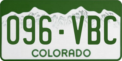 CO license plate 096VBC