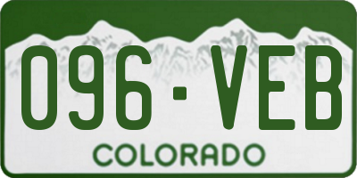 CO license plate 096VEB