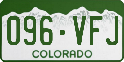 CO license plate 096VFJ