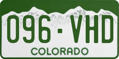 CO license plate 096VHD