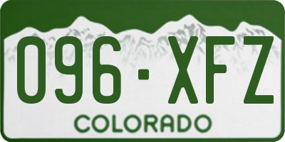 CO license plate 096XFZ