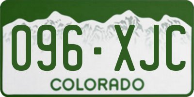 CO license plate 096XJC