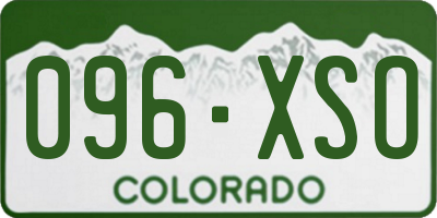 CO license plate 096XSO