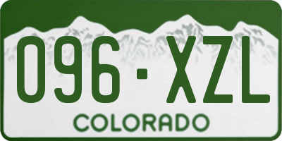 CO license plate 096XZL