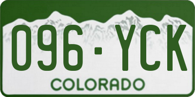CO license plate 096YCK