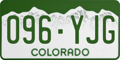 CO license plate 096YJG