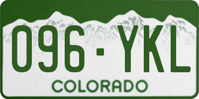 CO license plate 096YKL