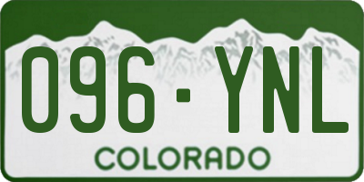 CO license plate 096YNL