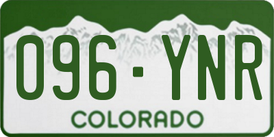 CO license plate 096YNR