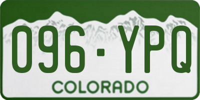 CO license plate 096YPQ