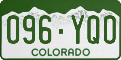 CO license plate 096YQO