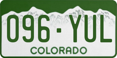 CO license plate 096YUL