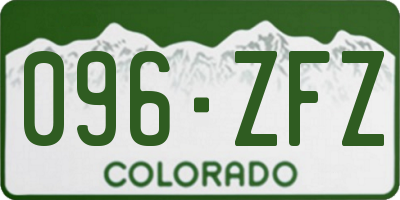 CO license plate 096ZFZ