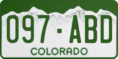 CO license plate 097ABD
