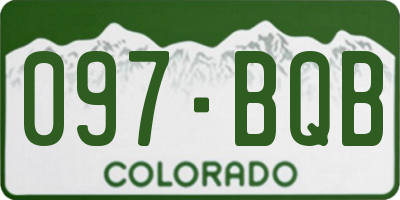 CO license plate 097BQB