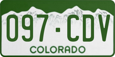 CO license plate 097CDV
