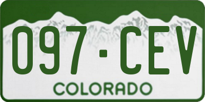 CO license plate 097CEV
