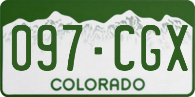 CO license plate 097CGX