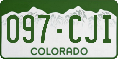 CO license plate 097CJI
