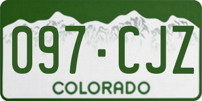 CO license plate 097CJZ