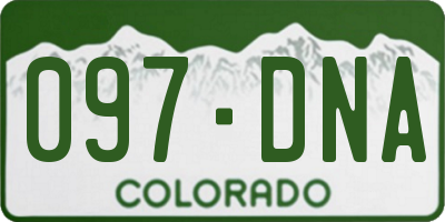 CO license plate 097DNA