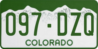 CO license plate 097DZQ