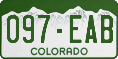 CO license plate 097EAB