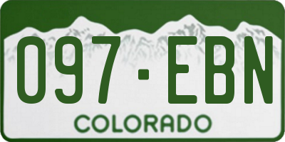 CO license plate 097EBN