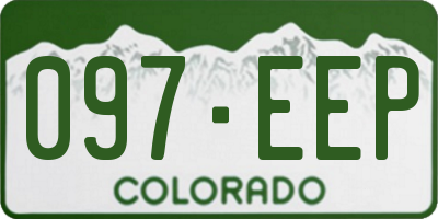 CO license plate 097EEP