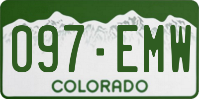 CO license plate 097EMW