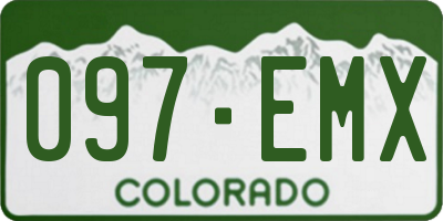 CO license plate 097EMX