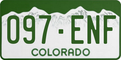 CO license plate 097ENF