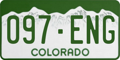 CO license plate 097ENG