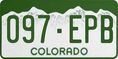 CO license plate 097EPB