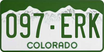 CO license plate 097ERK