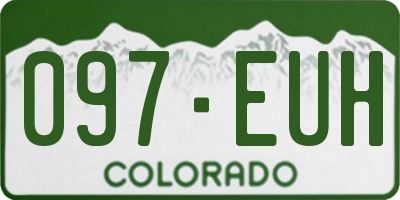 CO license plate 097EUH