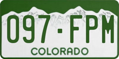 CO license plate 097FPM