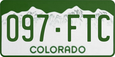 CO license plate 097FTC