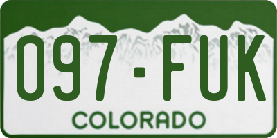 CO license plate 097FUK
