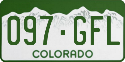 CO license plate 097GFL