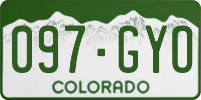 CO license plate 097GYO