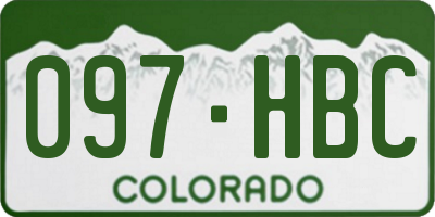CO license plate 097HBC