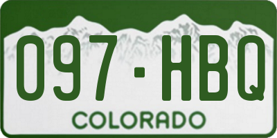 CO license plate 097HBQ