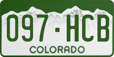 CO license plate 097HCB