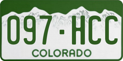CO license plate 097HCC