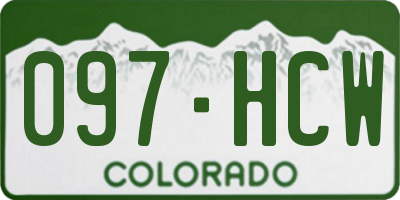 CO license plate 097HCW