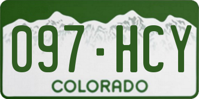 CO license plate 097HCY