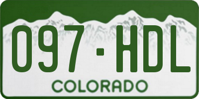 CO license plate 097HDL