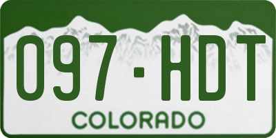 CO license plate 097HDT