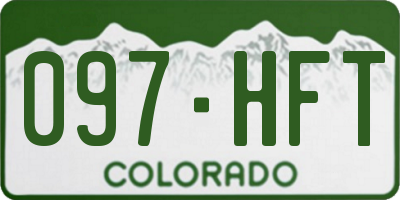 CO license plate 097HFT